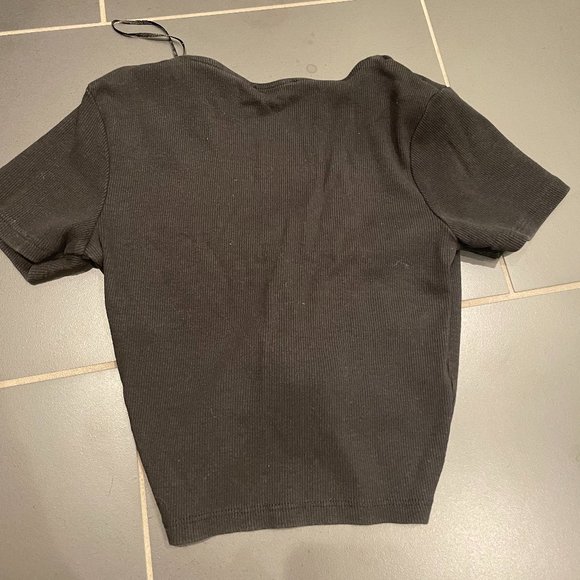 BUNDLE OF 2 zara scrunch crop top size m black/white - Picture 6 of 7